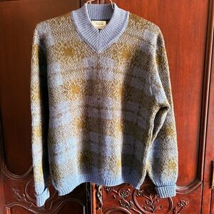 Vintage 1960s Puritan Citation Club Mohair Wool Plaid Sweater Men’s Large 44